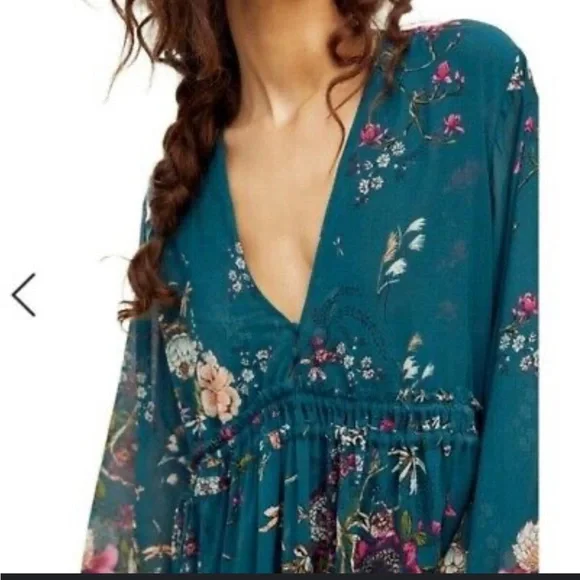 Free people NWT cherry blossom mini dress Large - Picture 4 of 10